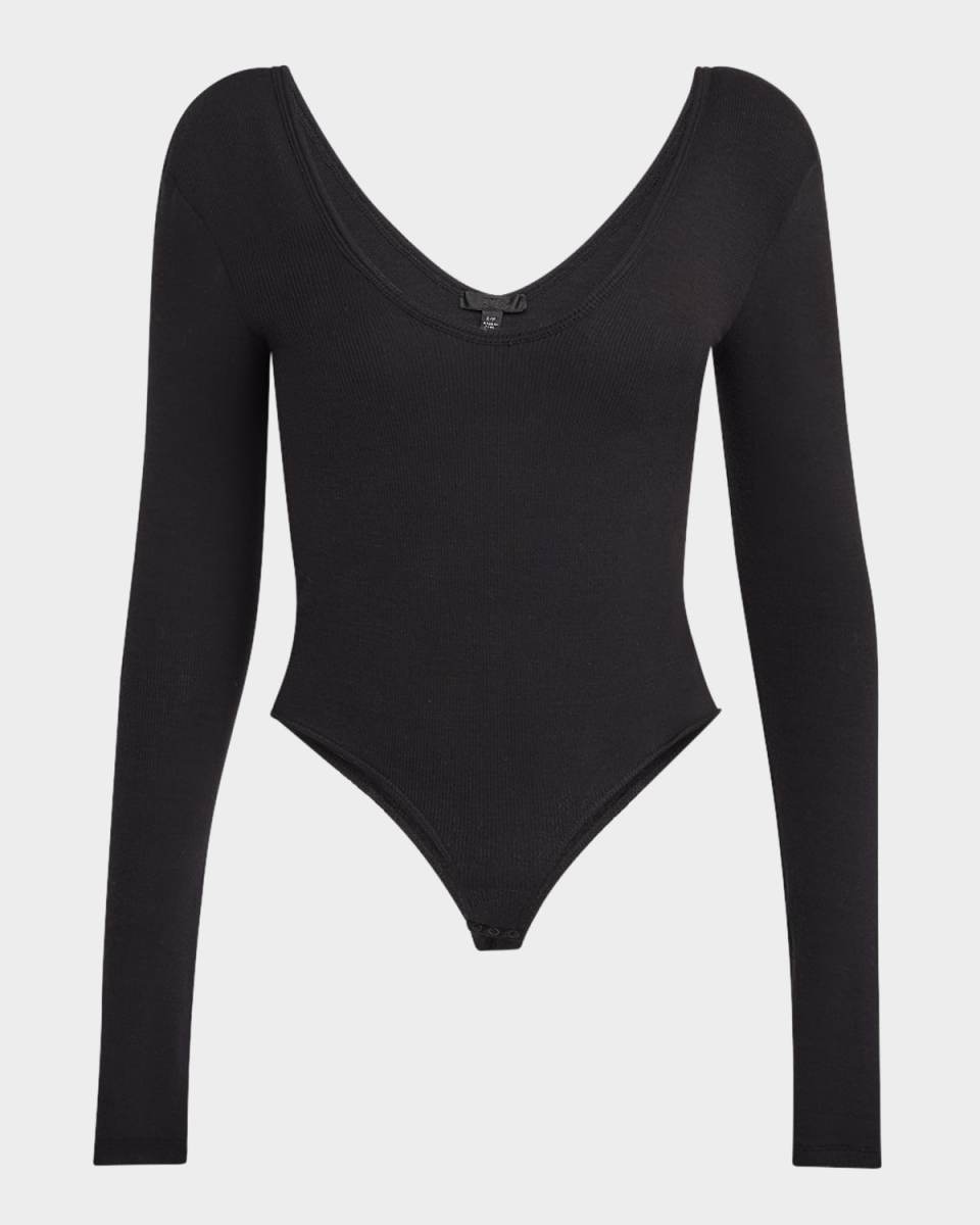 Modal Rib V-Neck Bodysuit